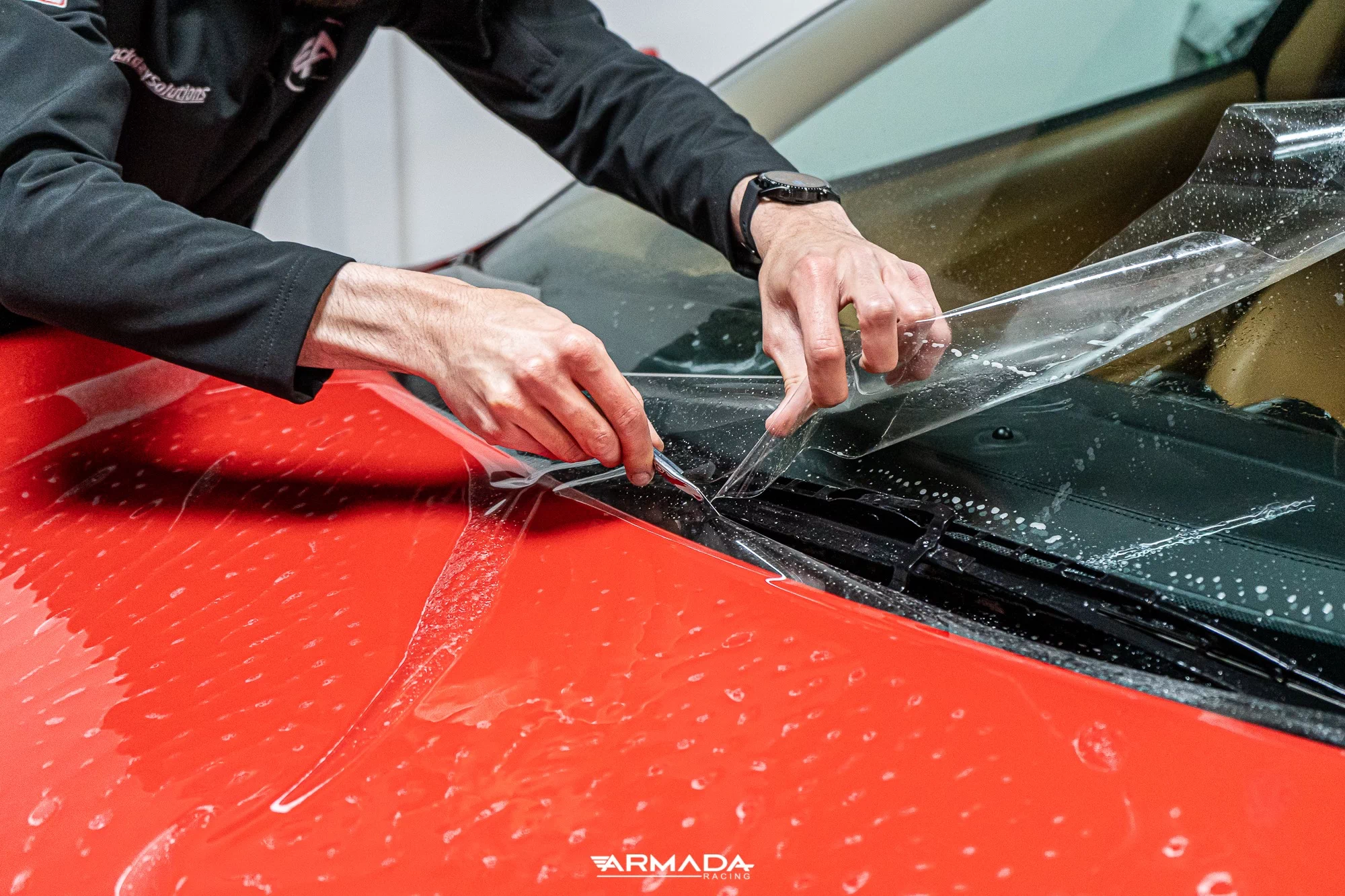 Bodyfence film de protection carrosserie par Hexis sur une Ferrari F430