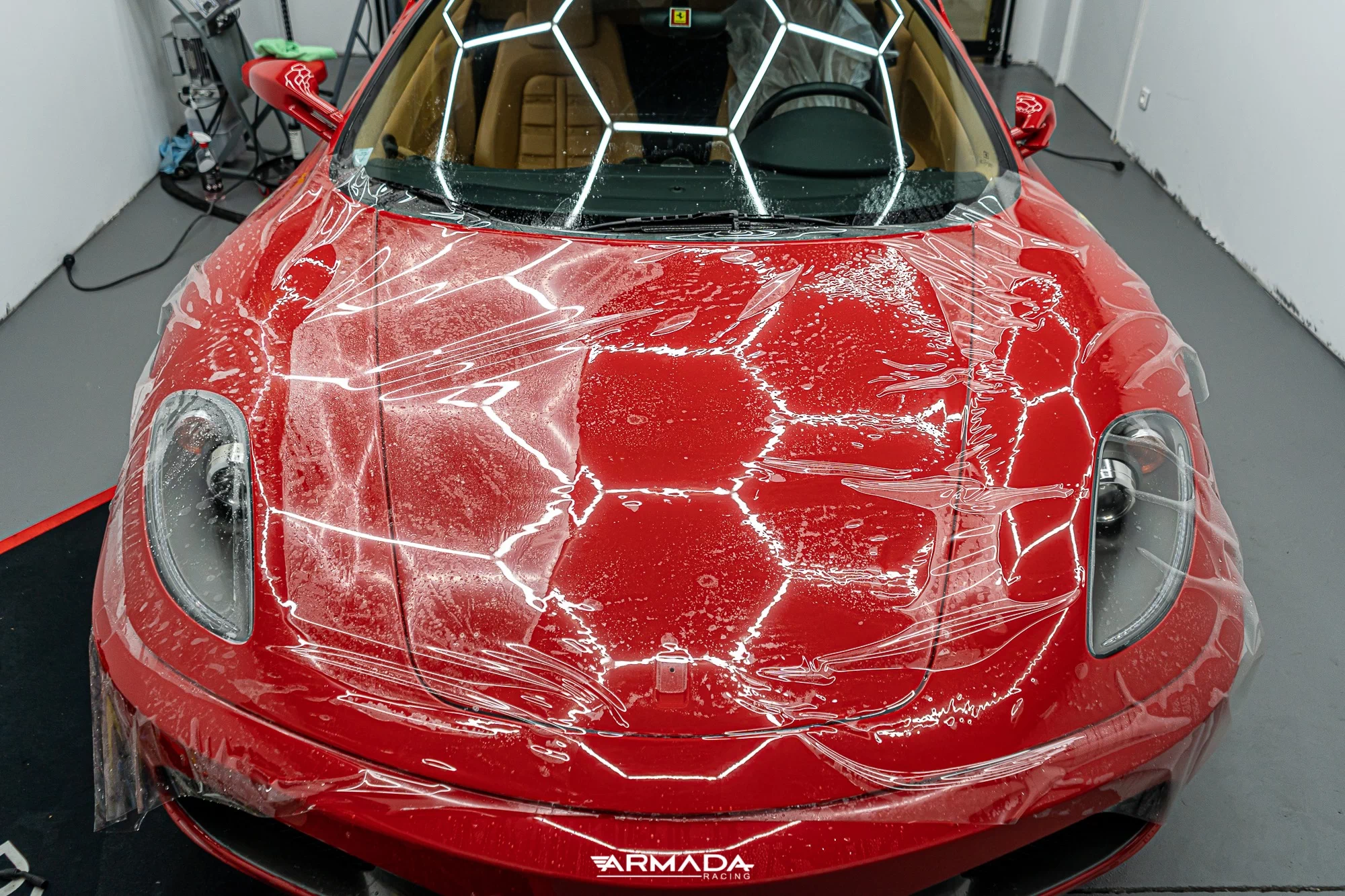 Bodyfence film de protection carrosserie par Hexis sur une Ferrari F430